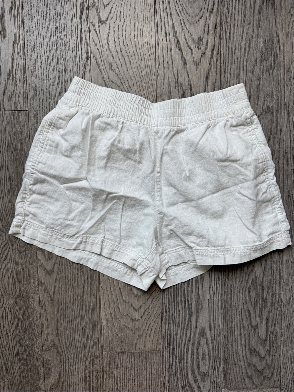 🌼Old Navy🌼 Bundle Linen Blend Pull On Shorts – White, Olive, Black, Size M - Picture 2 of 10